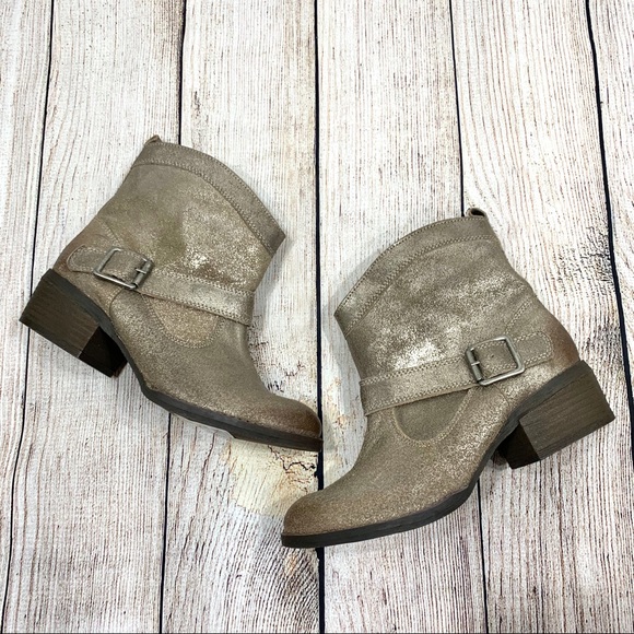 naughty monkey Shoes - Naughty Monkey Shiny Western Cowboy Ankle Boots